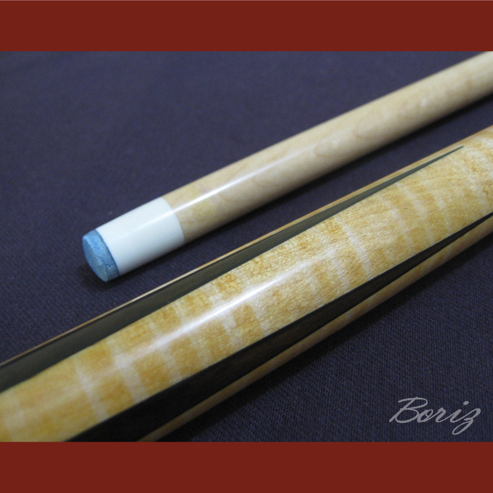 Boriz Billiards Raw Snake Skin Leather Grip Pool Cue Stick Original Inlay Artwork #BCC006