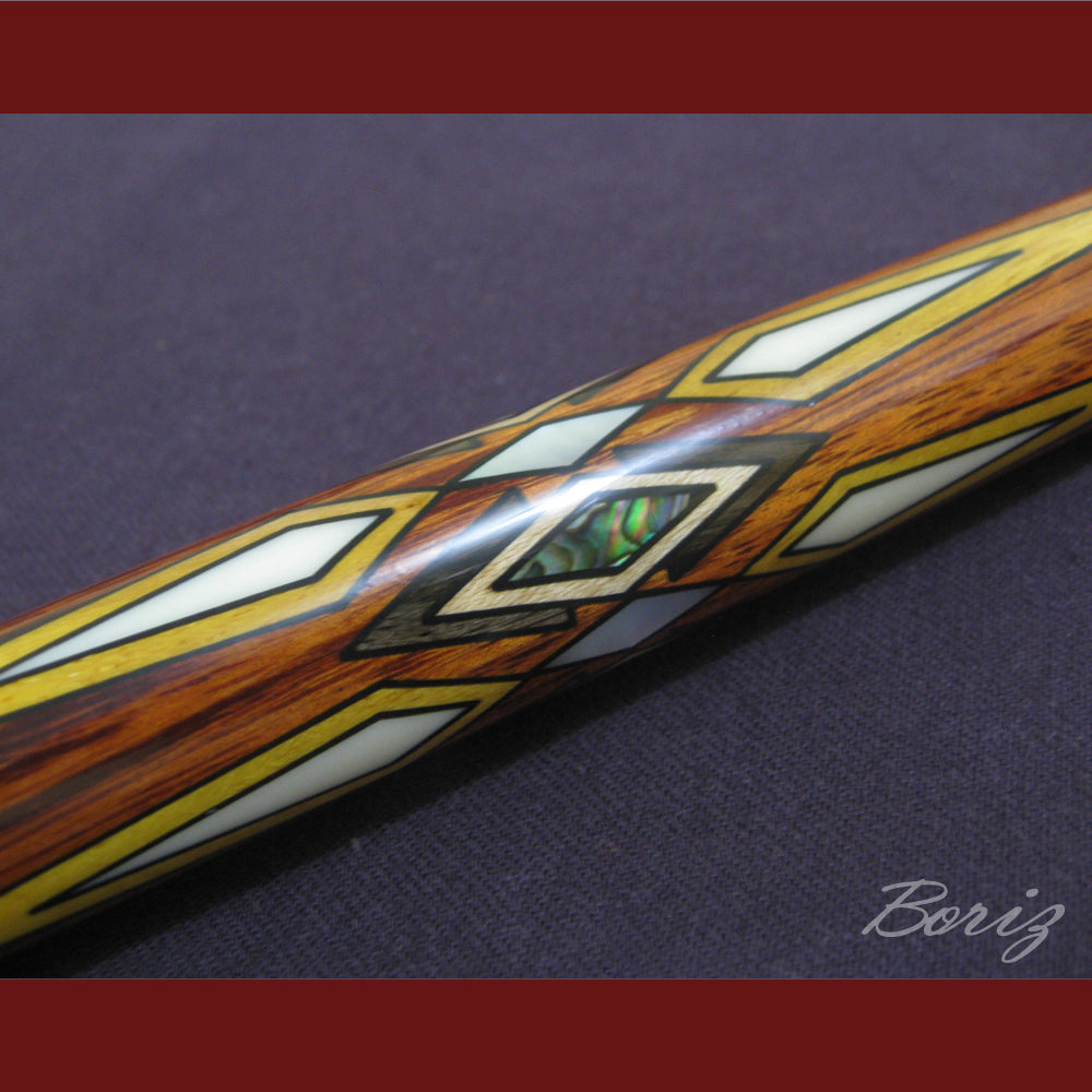 Boriz Billiards Brown Snake Skin Leather Grip Pool Cue Stick Original Inlay Artwork #BCC007