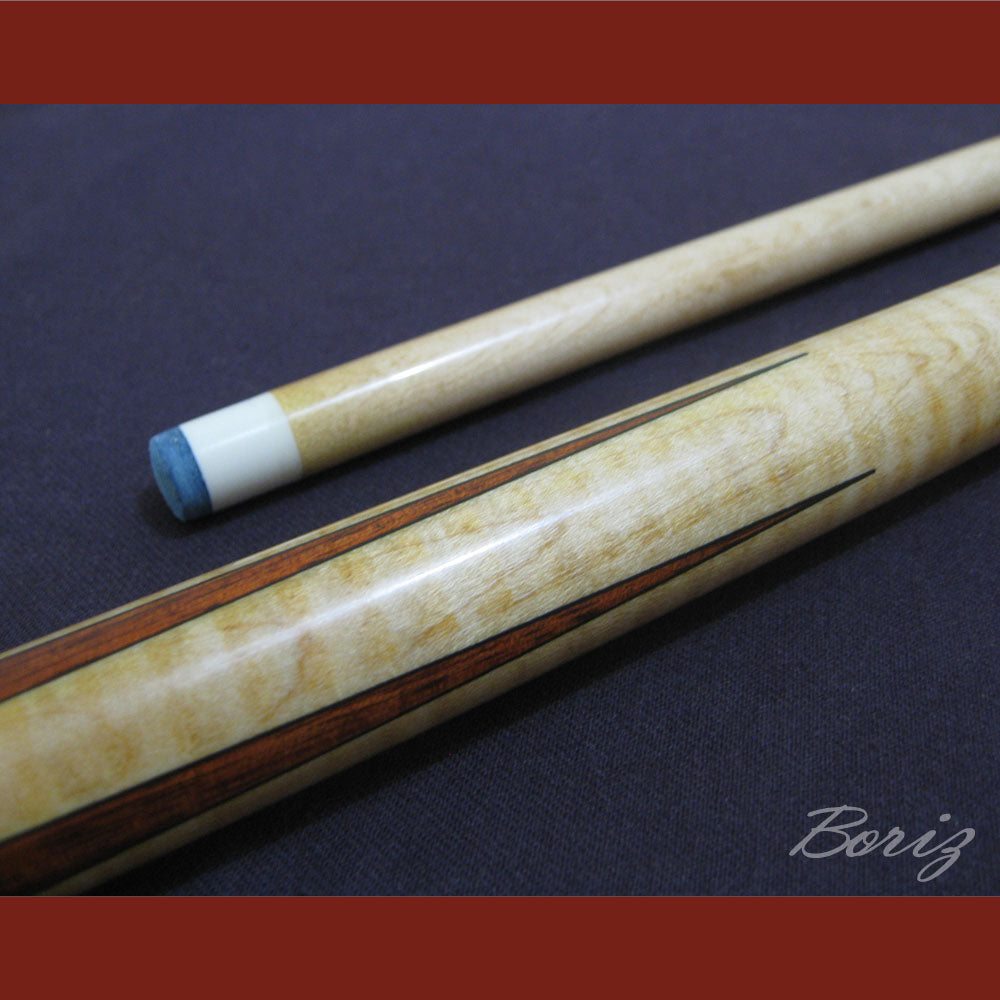 Boriz Billiards Raw Snake Skin Leather Grip Pool Cue Stick Original Inlay Artwork #BCC008