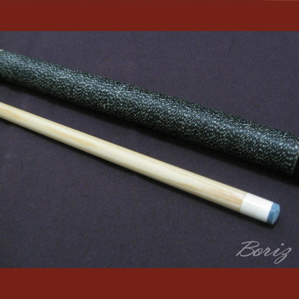 Boriz Billiards Black Linen Wrap Grip Pool Cue Stick Original Inlay Artwork #BCC020