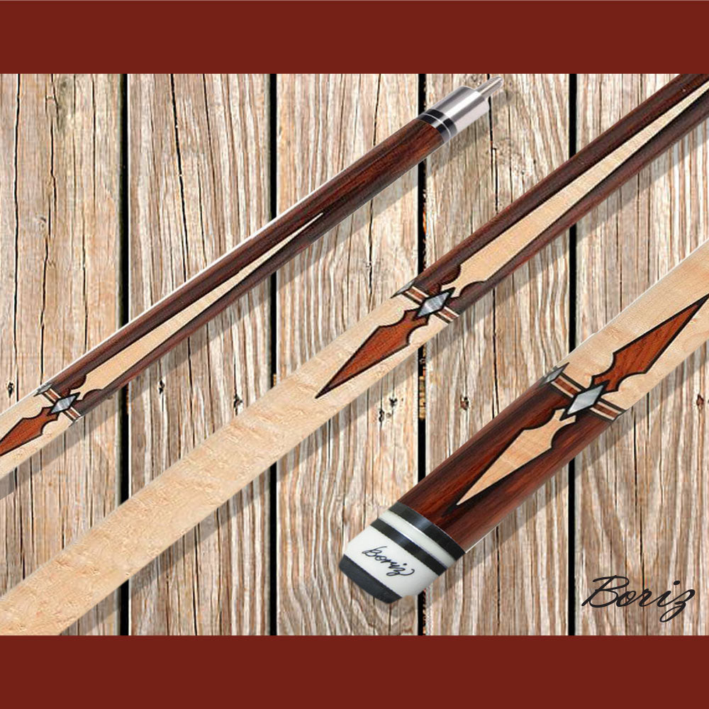 Boriz Billiards Bare Shaft Grip Pool Cue Stick Original Inlay Artwork #BCC071
