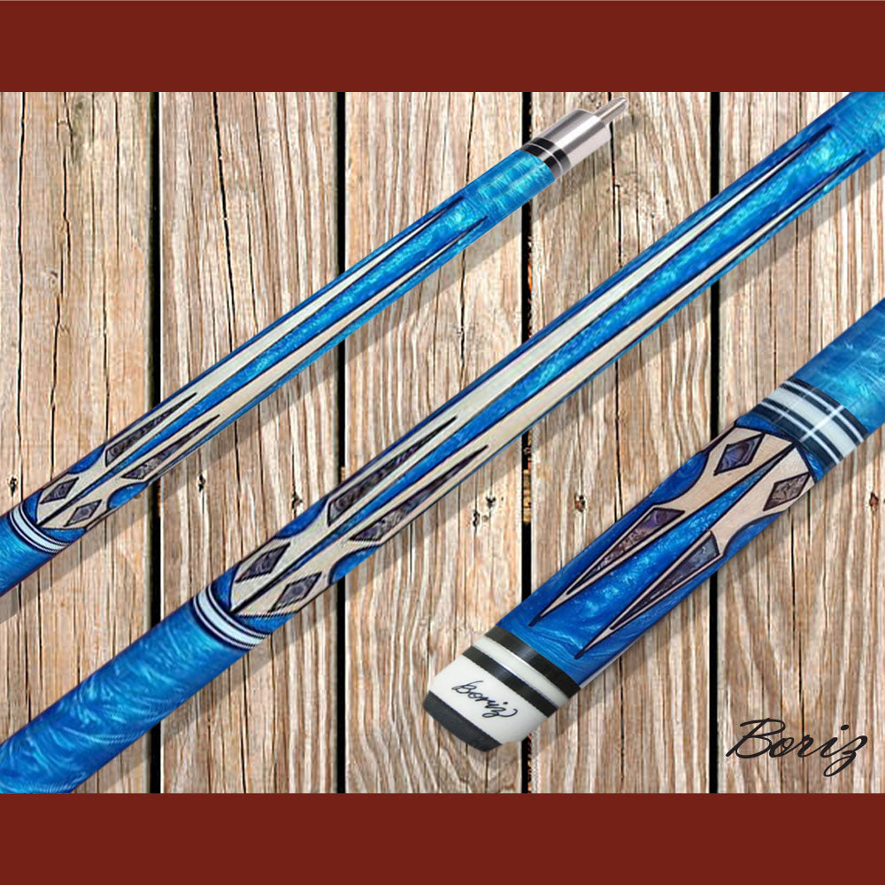 Boriz Billiards Bare Shaft Grip Pool Cue Stick Original Inlay Artwork #BCC066