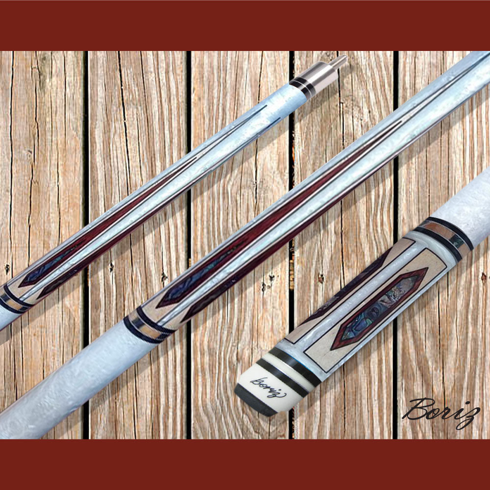 Boriz Billiards Bare Shaft Grip Pool Cue Stick Original Inlay Artwork #BCC067