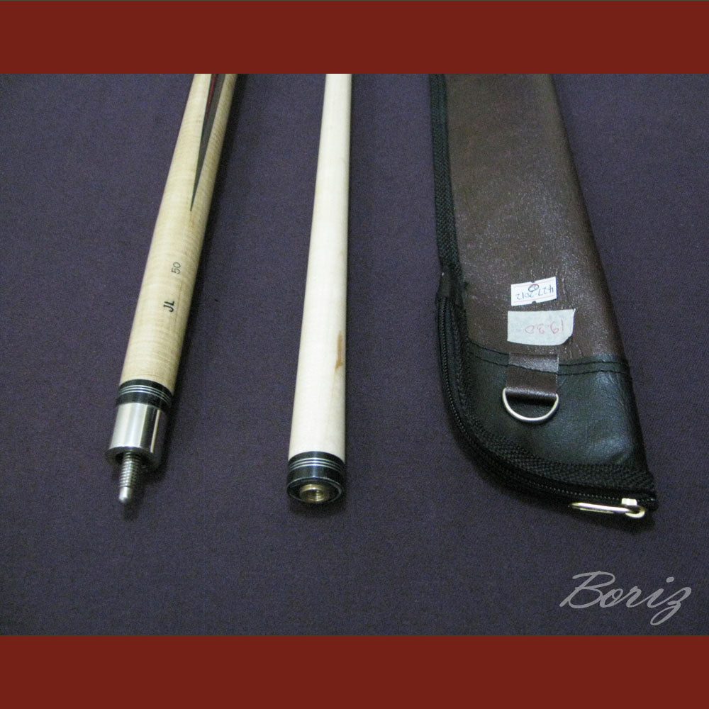 Boriz Billiards Laminated Snake Skin Grip Pool Cue Stick Original Inlay Artwork #BCC024