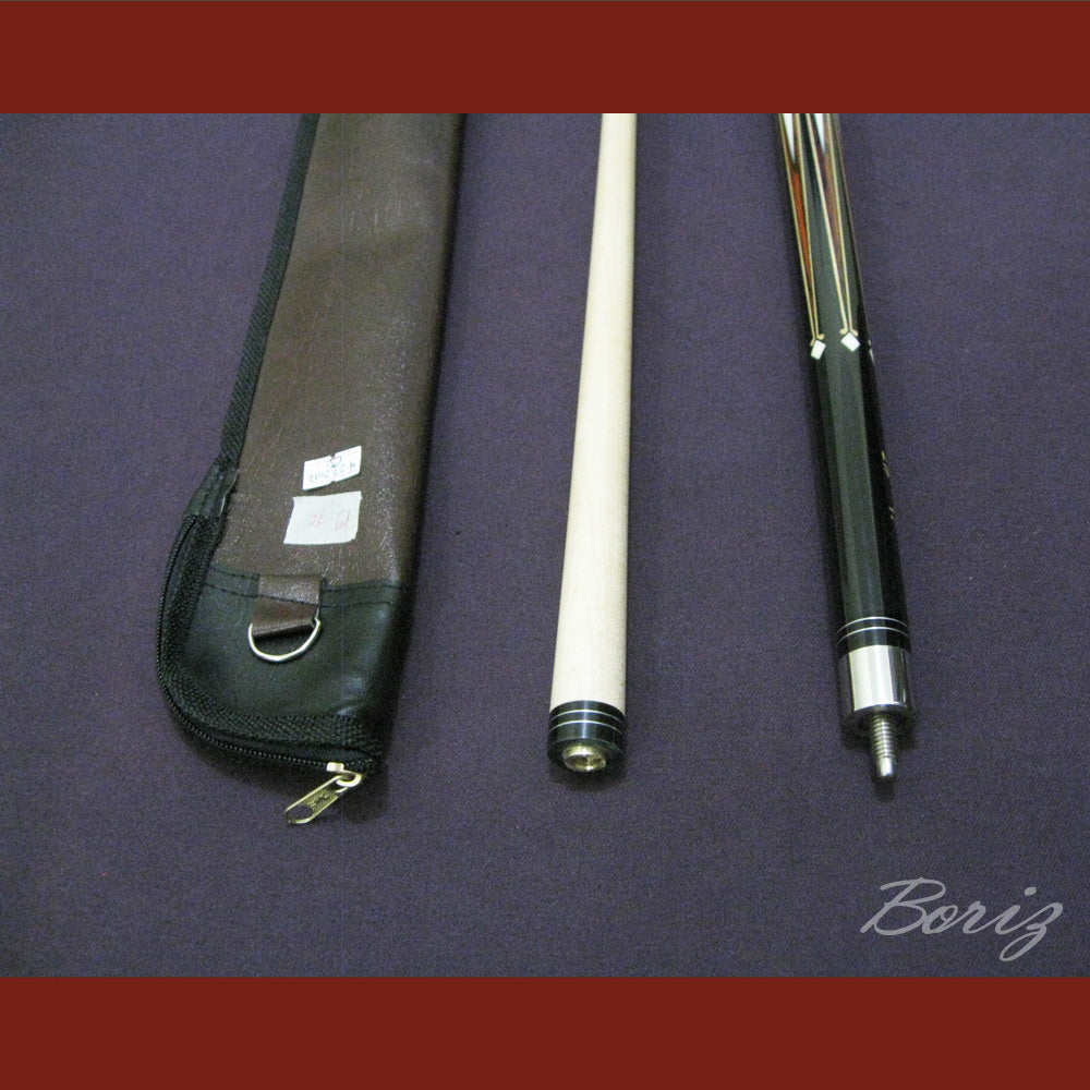 Boriz Billiards Laminated Snake Skin Grip Pool Cue Stick Original Inlay Artwork #BCC025