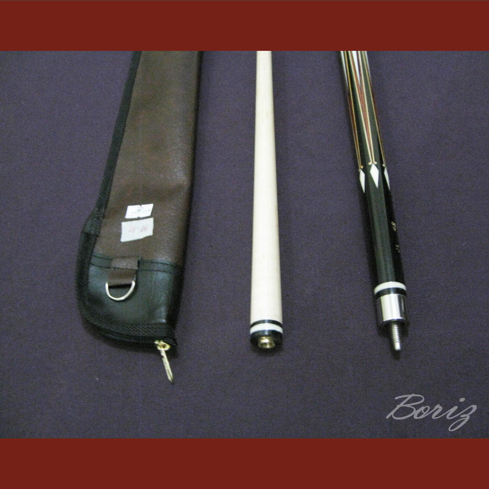 Boriz Billiards Laminated Snake Skin Grip Pool Cue Stick Original Inlay Artwork #BCC027