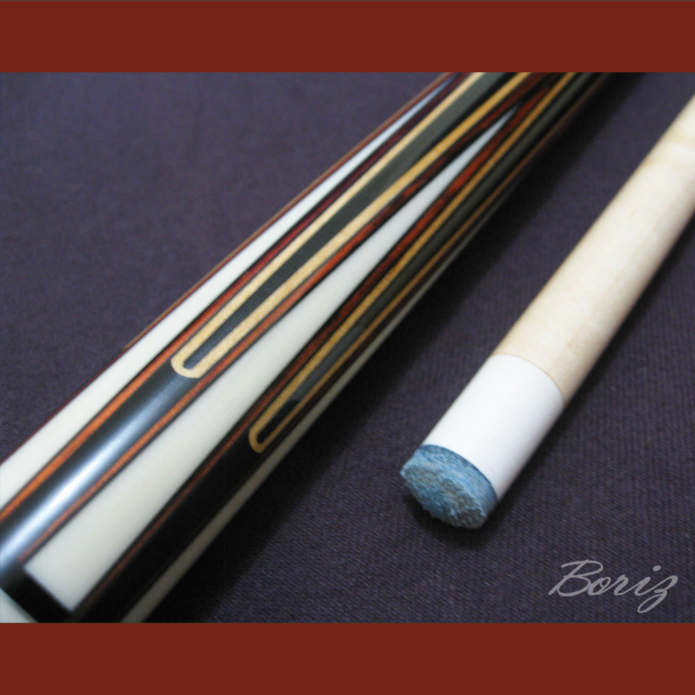 Boriz Billiards Laminated Snake Skin Grip Pool Cue Stick Original Inlay Artwork #BCC027