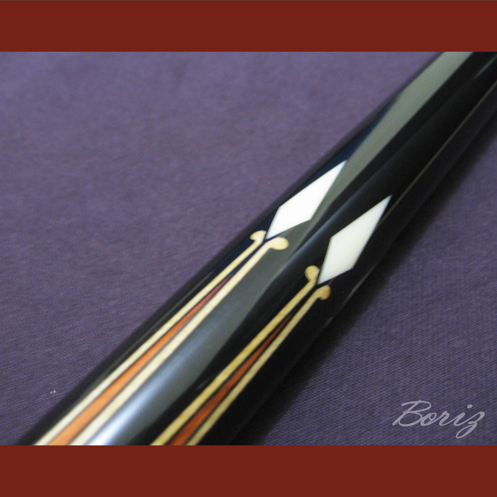 Boriz Billiards Laminated Snake Skin Grip Pool Cue Stick Original Inlay Artwork #BCC027