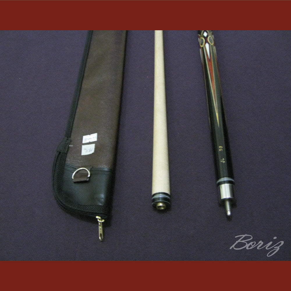 Boriz Billiards Laminated Snake Skin Grip Pool Cue Stick Original Inlay Artwork #BCC031