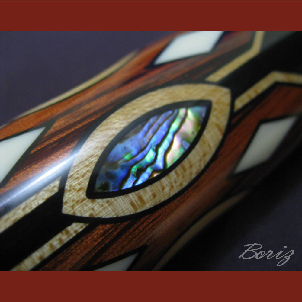 Boriz Billiards Laminated Snake Skin Grip Pool Cue Stick Original Inlay Artwork #BCC031