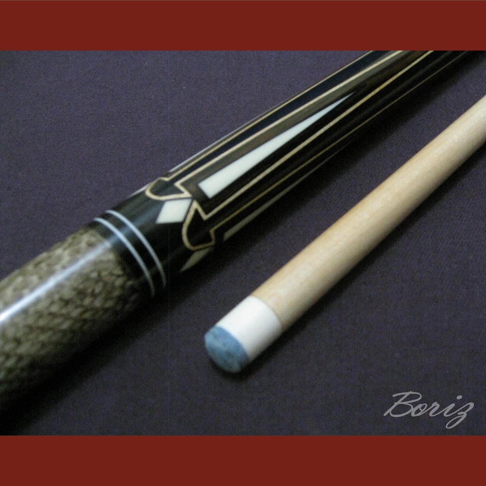 Boriz Billiards Laminated Snake Skin Grip Pool Cue Stick Original Inlay Artwork #BCC034