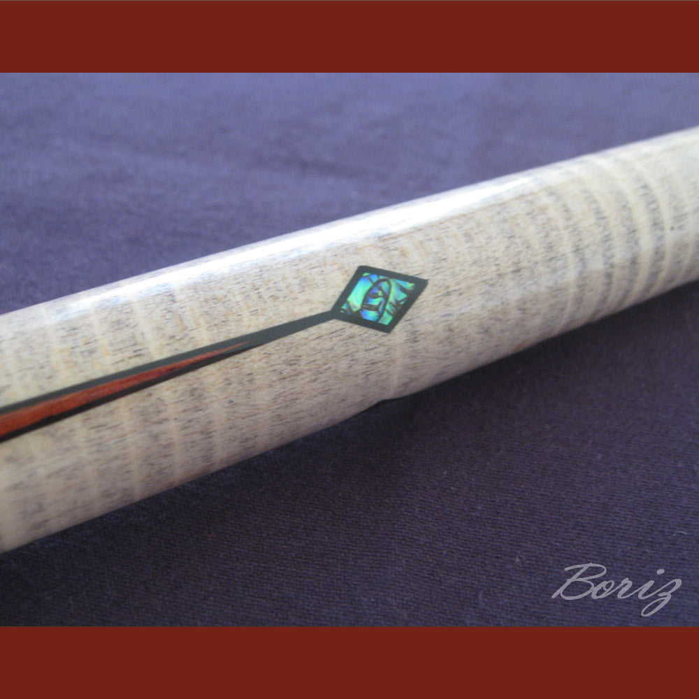 Boriz Billiards Black Linen Wrap Grip Pool Cue Stick Original Inlay Artwork #BCC046