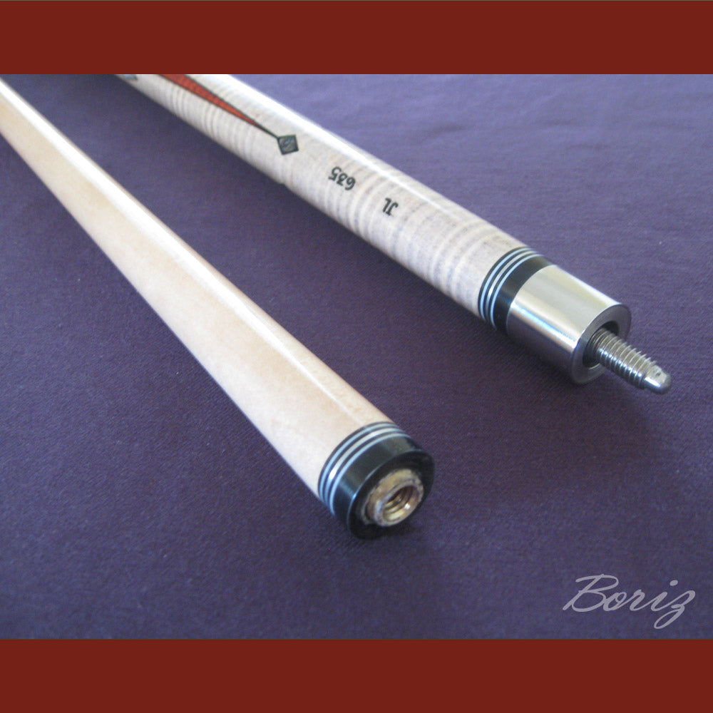 Boriz Billiards Black Linen Wrap Grip Pool Cue Stick Original Inlay Artwork #BCC046