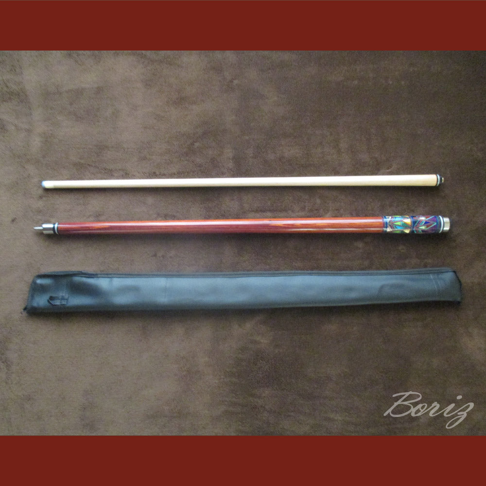 Boriz Billiards Bare Shaft Grip Pool Cue Stick Original Inlay Artwork #BCC049