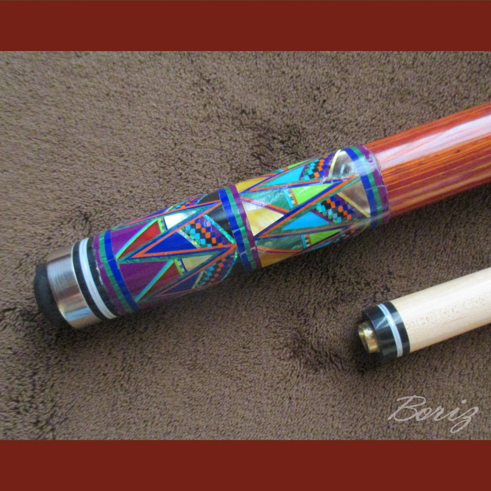 Boriz Billiards Bare Shaft Grip Pool Cue Stick Original Inlay Artwork #BCC049