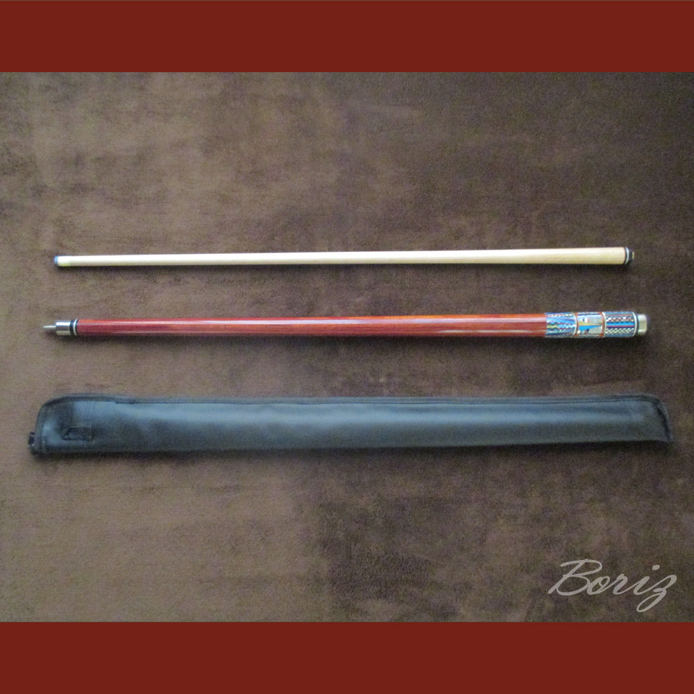 Boriz Billiards Bare Shaft Grip Pool Cue Stick Original Inlay Artwork #BCC050