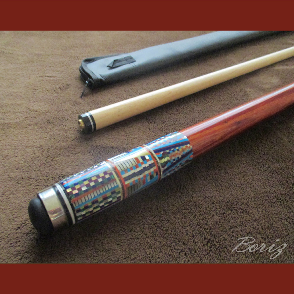 Boriz Billiards Bare Shaft Grip Pool Cue Stick Original Inlay Artwork #BCC050