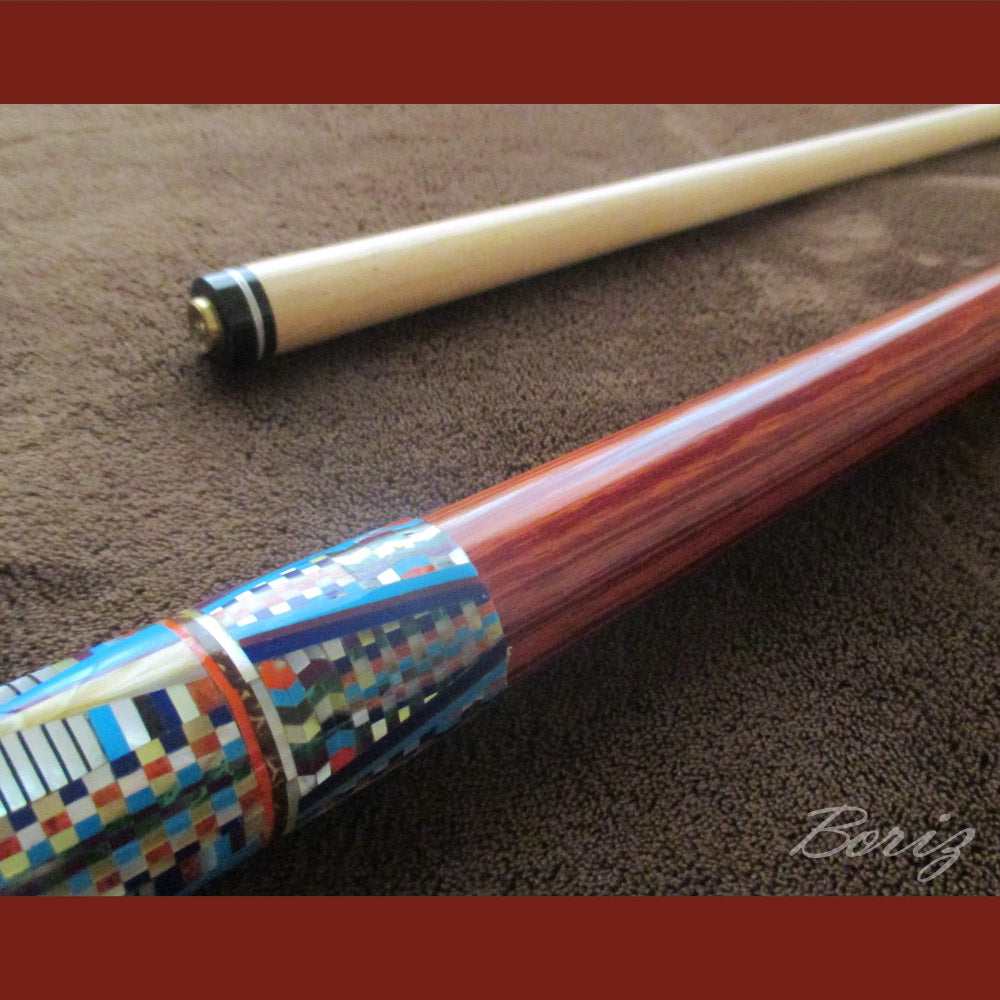 Boriz Billiards Bare Shaft Grip Pool Cue Stick Original Inlay Artwork #BCC050