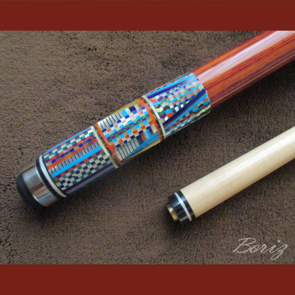 Boriz Billiards Bare Shaft Grip Pool Cue Stick Original Inlay Artwork #BCC050