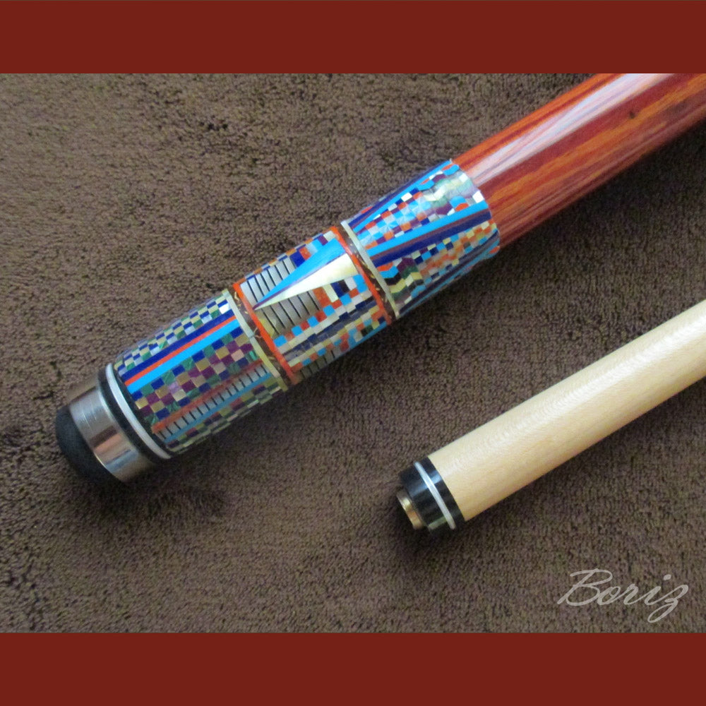 Boriz Billiards Bare Shaft Grip Pool Cue Stick Original Inlay Artwork #BCC050