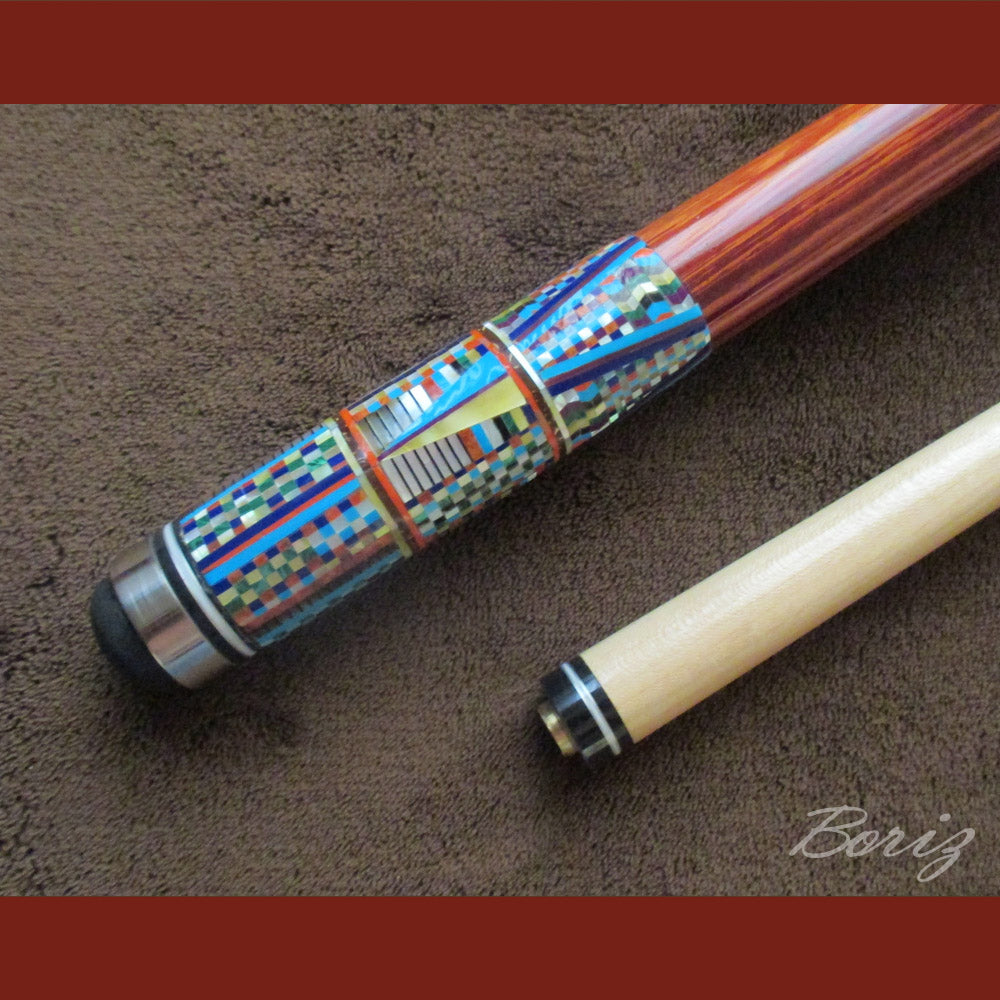 Boriz Billiards Bare Shaft Grip Pool Cue Stick Original Inlay Artwork #BCC050