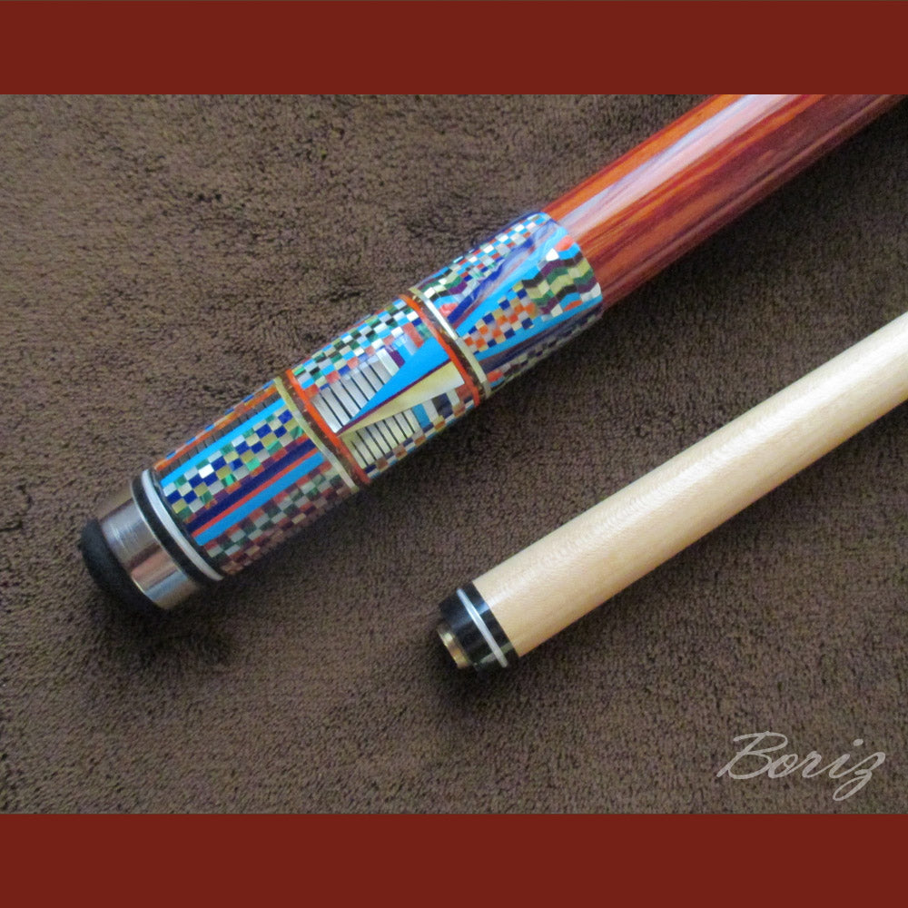 Boriz Billiards Bare Shaft Grip Pool Cue Stick Original Inlay Artwork #BCC050