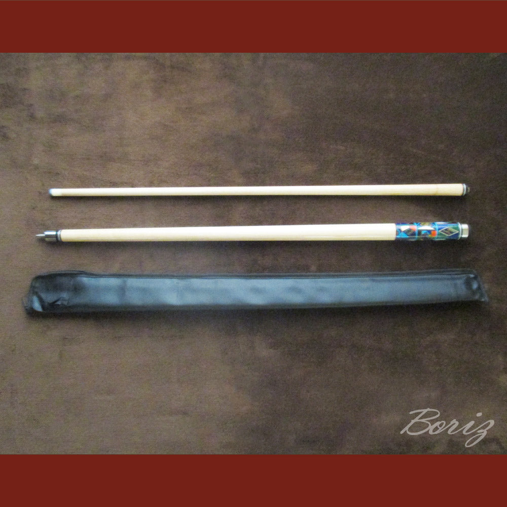 Boriz Billiards Bare Shaft Grip Pool Cue Stick Original Inlay Artwork #BCC051