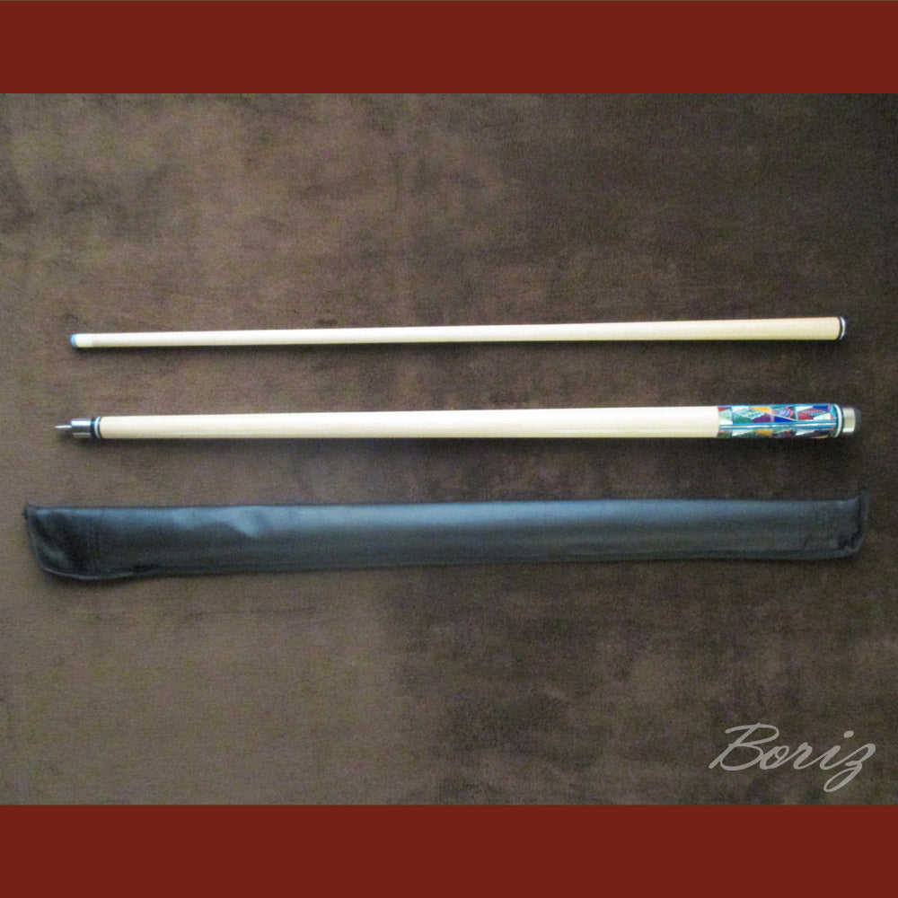 Boriz Billiards Bare Shaft Grip Pool Cue Stick Original Inlay Artwork #BCC052