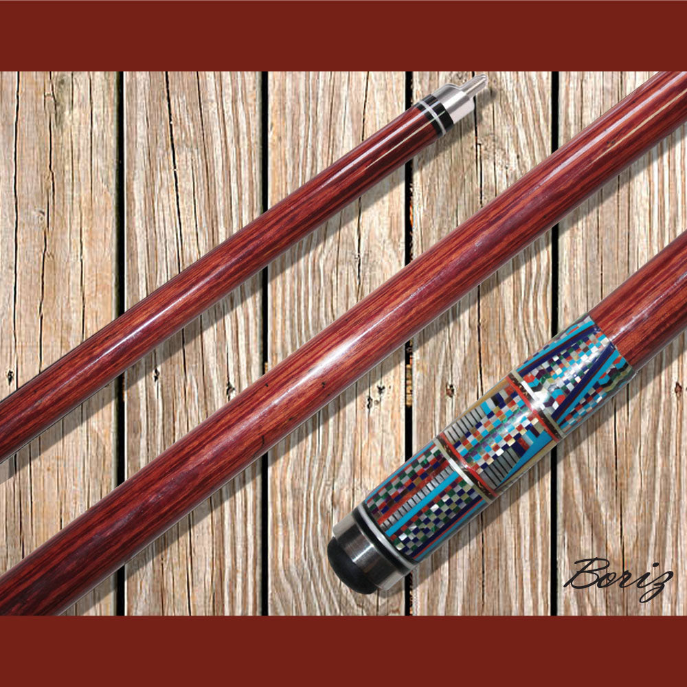 Boriz Billiards Bare Shaft Grip Pool Cue Stick Original Inlay Artwork #BCC121