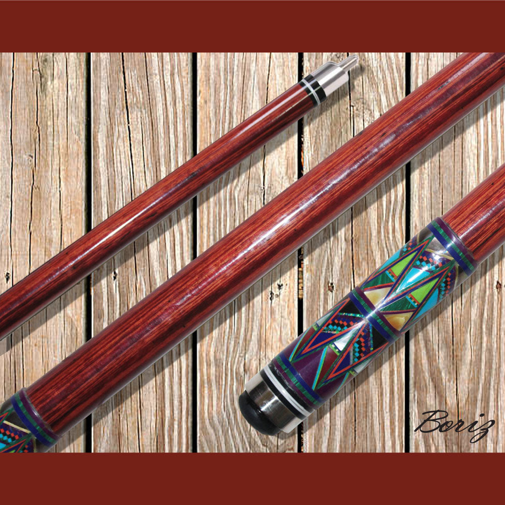 Boriz Billiards Bare Shaft Grip Pool Cue Stick Original Inlay Artwork #BCC122