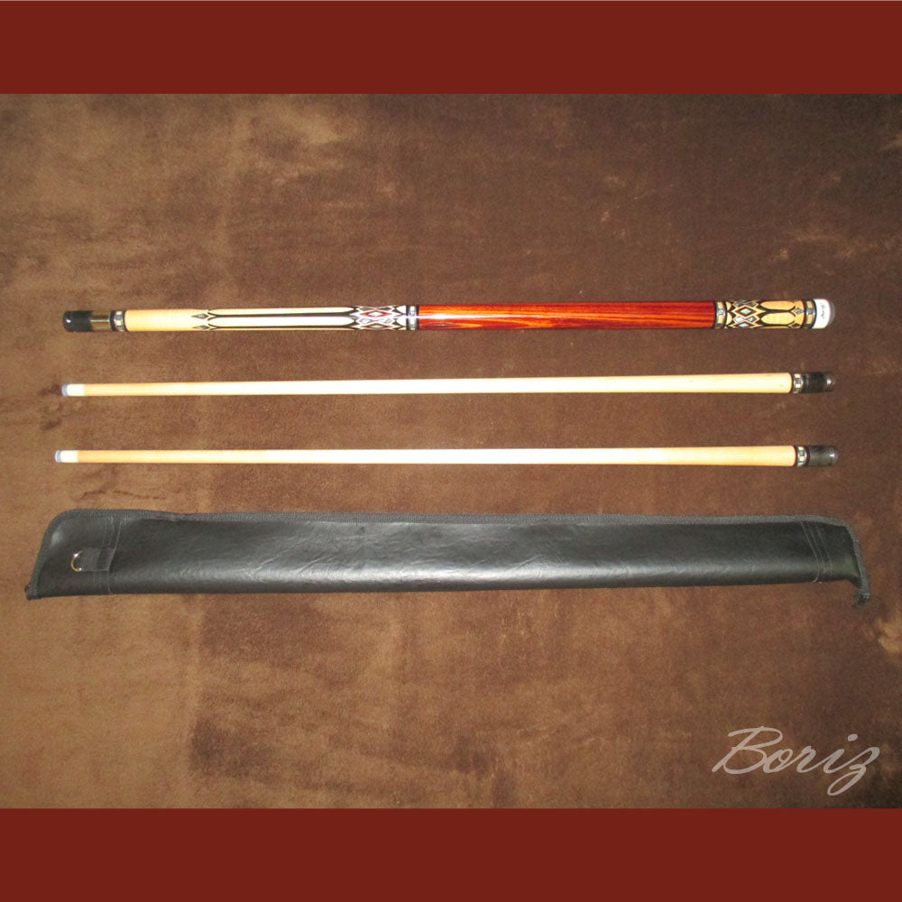 Boriz Billiards Bare Shaft Grip Pool Cue Stick Original Inlay Artwork Pro Series 1 #BCC056