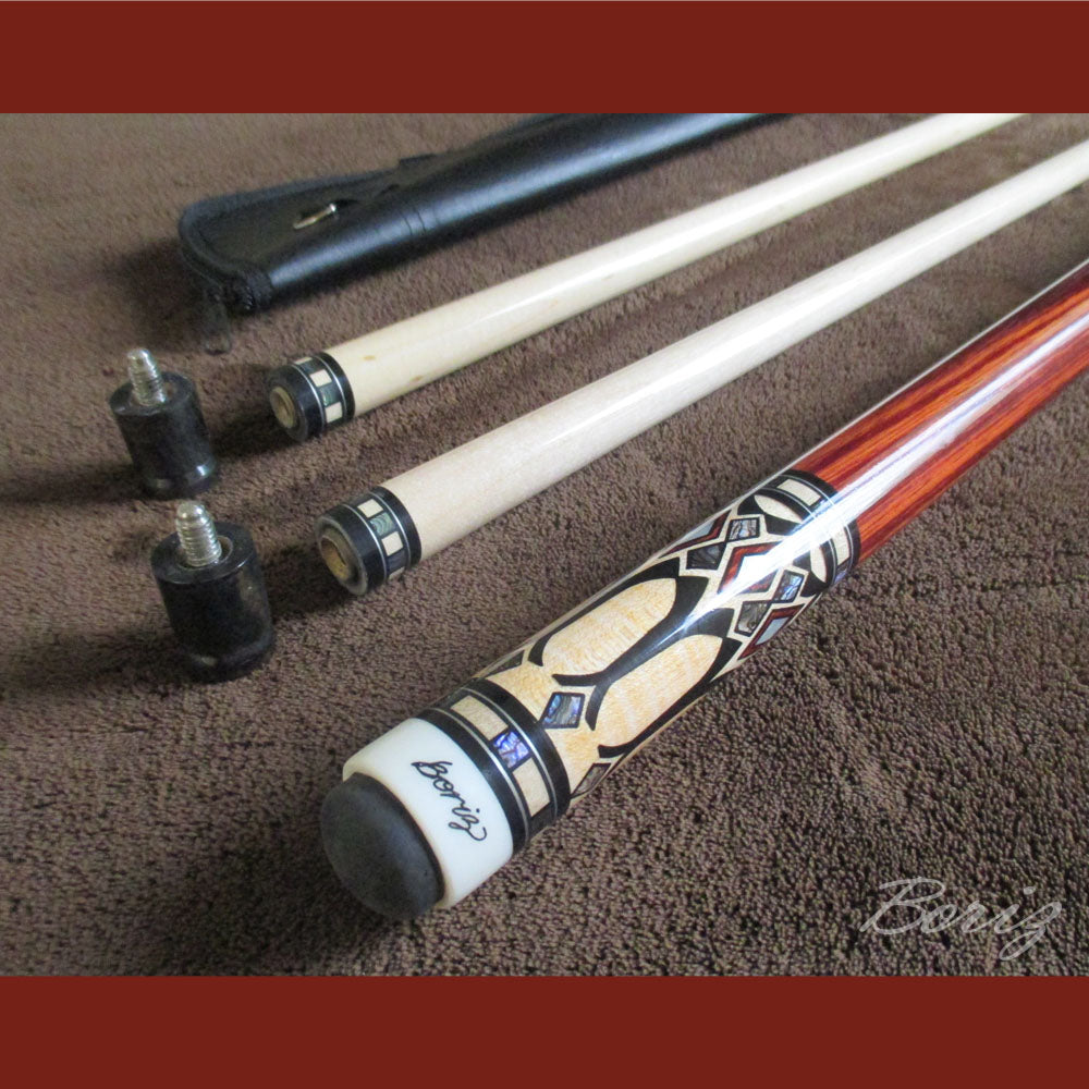 Boriz Billiards Bare Shaft Grip Pool Cue Stick Original Inlay Artwork Pro Series 1 #BCC056