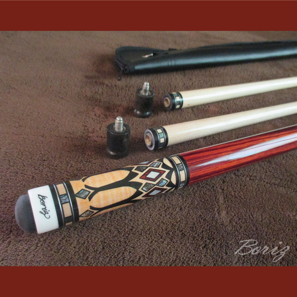Boriz Billiards Bare Shaft Grip Pool Cue Stick Original Inlay Artwork Pro Series 1 #BCC056
