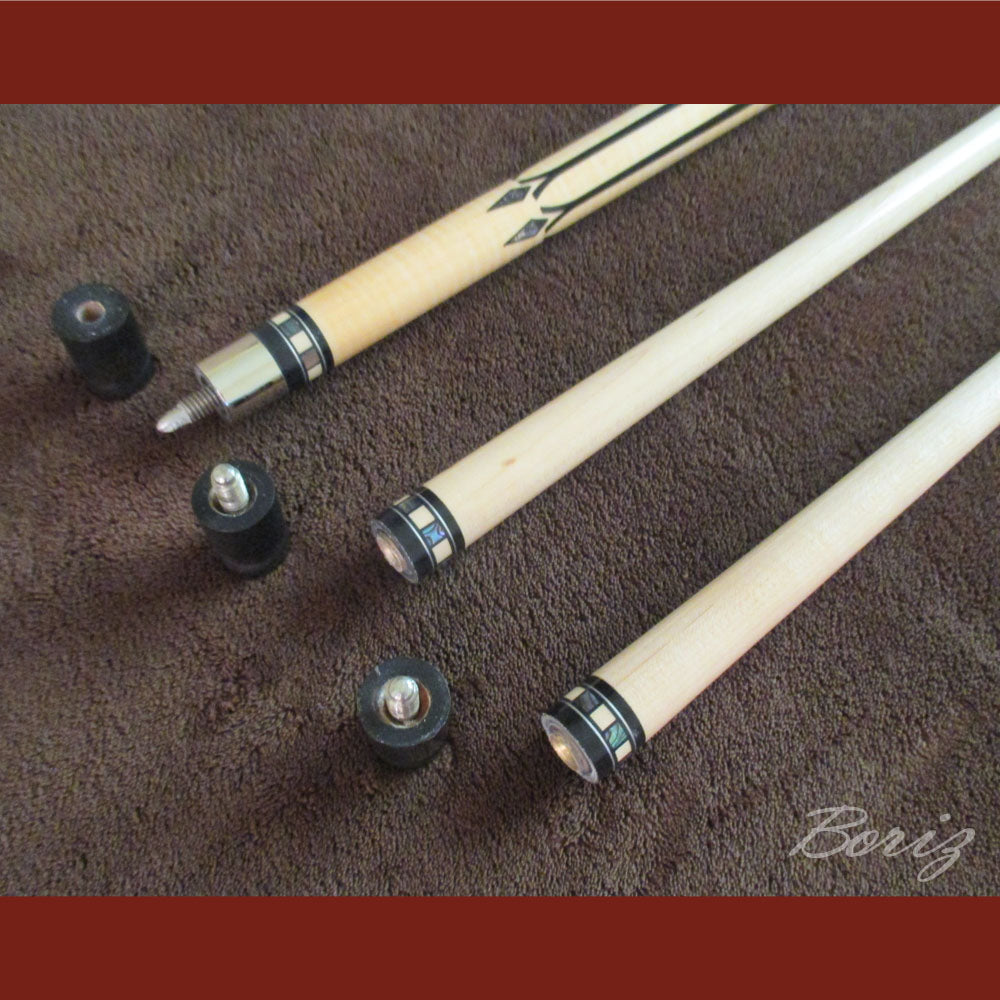 Boriz Billiards Bare Shaft Grip Pool Cue Stick Original Inlay Artwork Pro Series 1 #BCC056