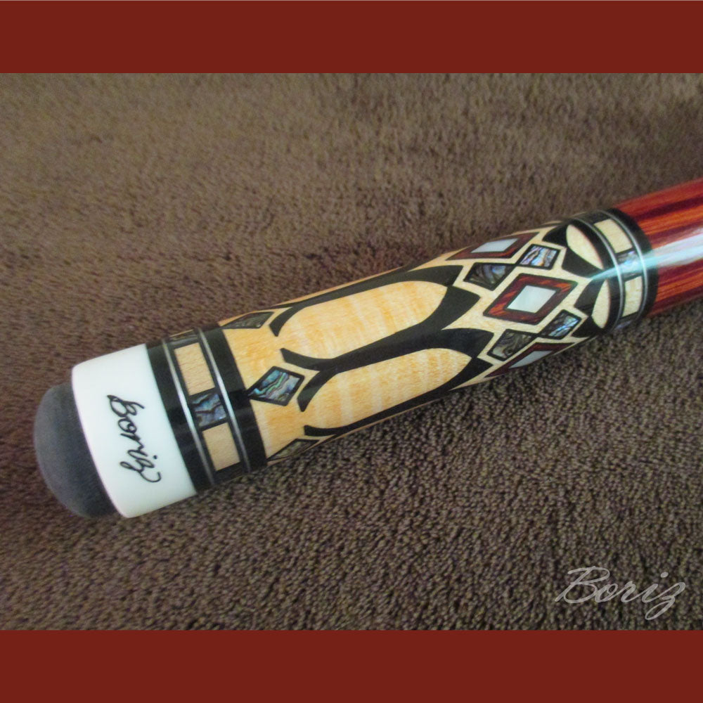 Boriz Billiards Bare Shaft Grip Pool Cue Stick Original Inlay Artwork Pro Series 1 #BCC056