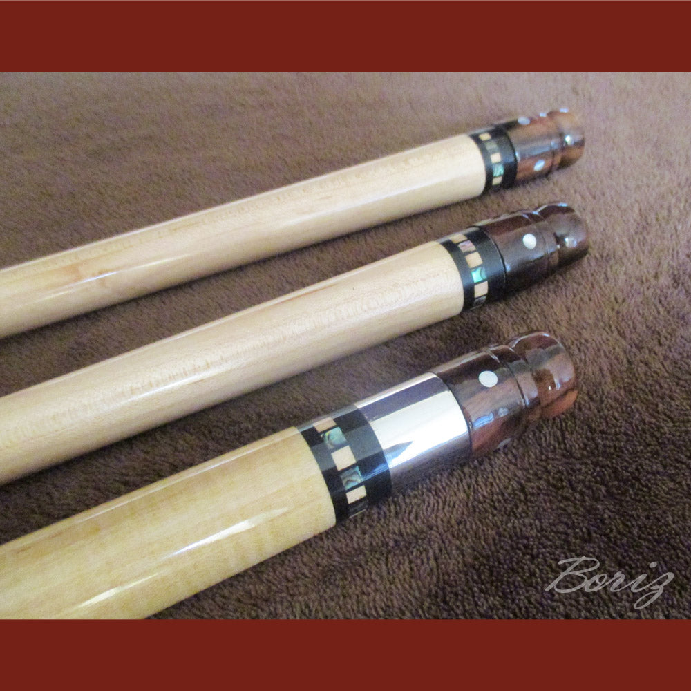 Boriz Billiards Laminated Snake Skin Grip Pool Cue Stick Original Inlay Artwork Pro Series 5 #BCC060
