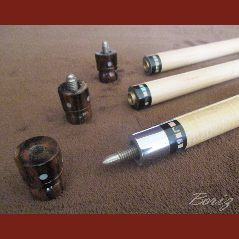 Boriz Billiards Laminated Snake Skin Grip Pool Cue Stick Original Inlay Artwork Pro Series 5 #BCC060