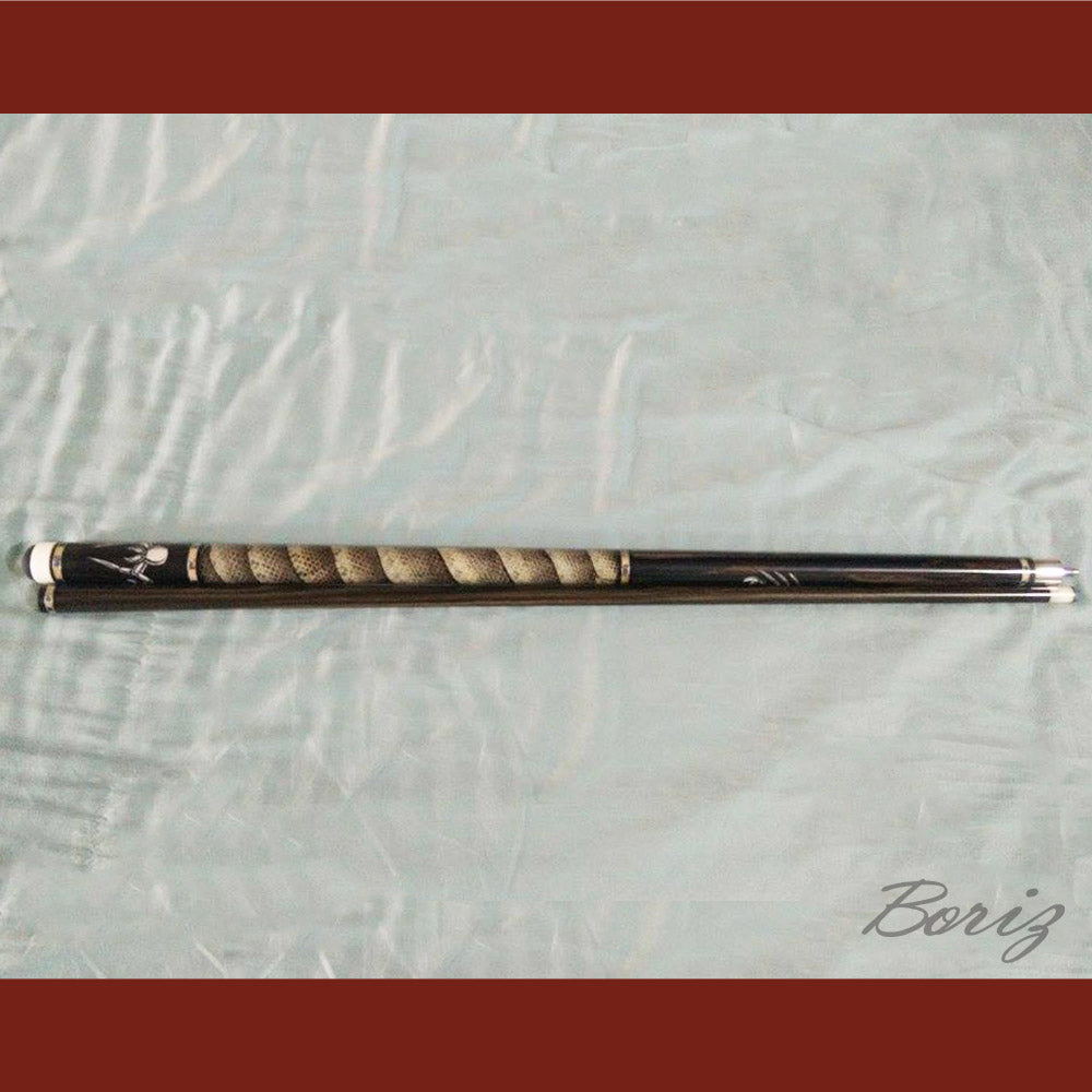 Boriz Billiards Scorpion Laminated Snake Skin Grip Pool Cue Stick Original Inlay Artwork #BCC053